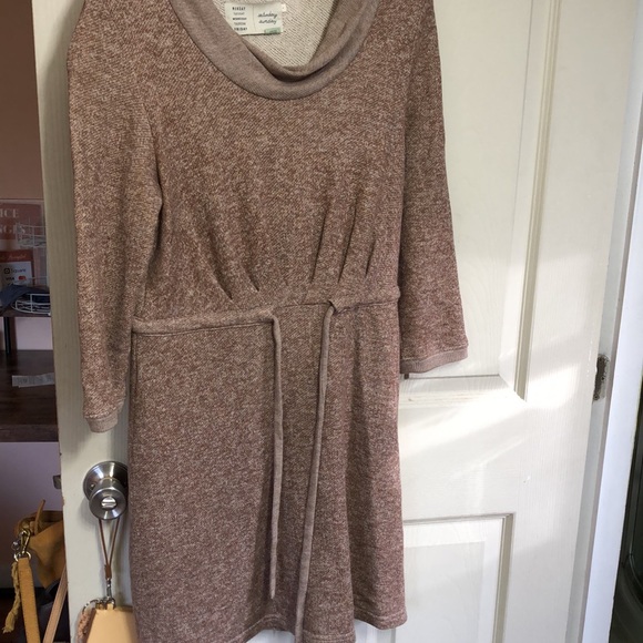 Anthropologie Saturday Sunday Taupe Tan Sweatshirt Dress - Picture 3 of 12
